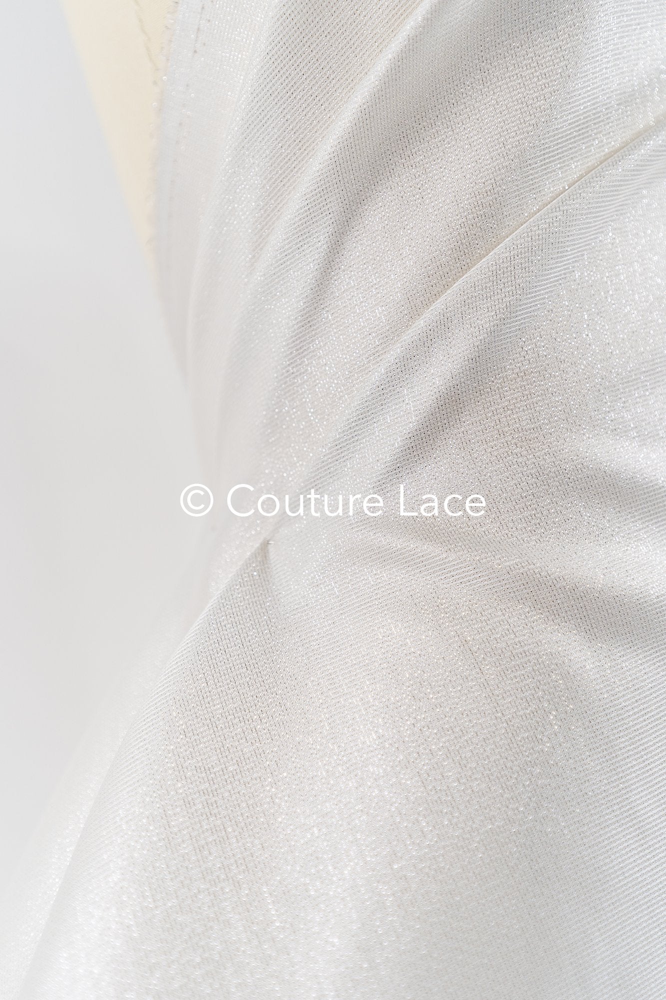 Structured Mikado Fabric Off-White with Silver Lyrex Threads – Perfect for Princess Wedding Dresses & Decoration// R-136