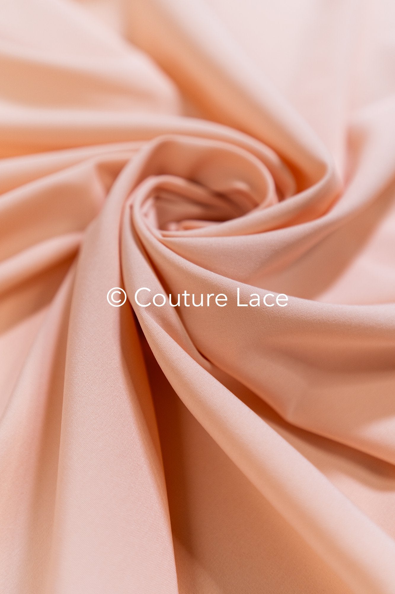 Peach-colored, soft stretch satin – ideal for elegant evening dresses and festive occasions // R-140-17
