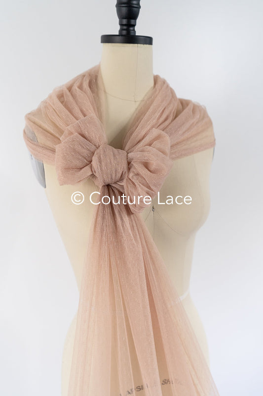 Tulle plumetis super doux - Nude - 150cm de large // R-172-9
