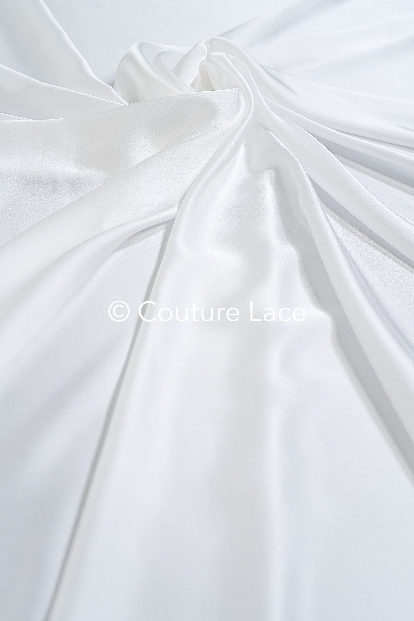 Light Silky Off-White Bridal Satin – Fine fabric for bridal wear, formal wear and home textiles // R-059
