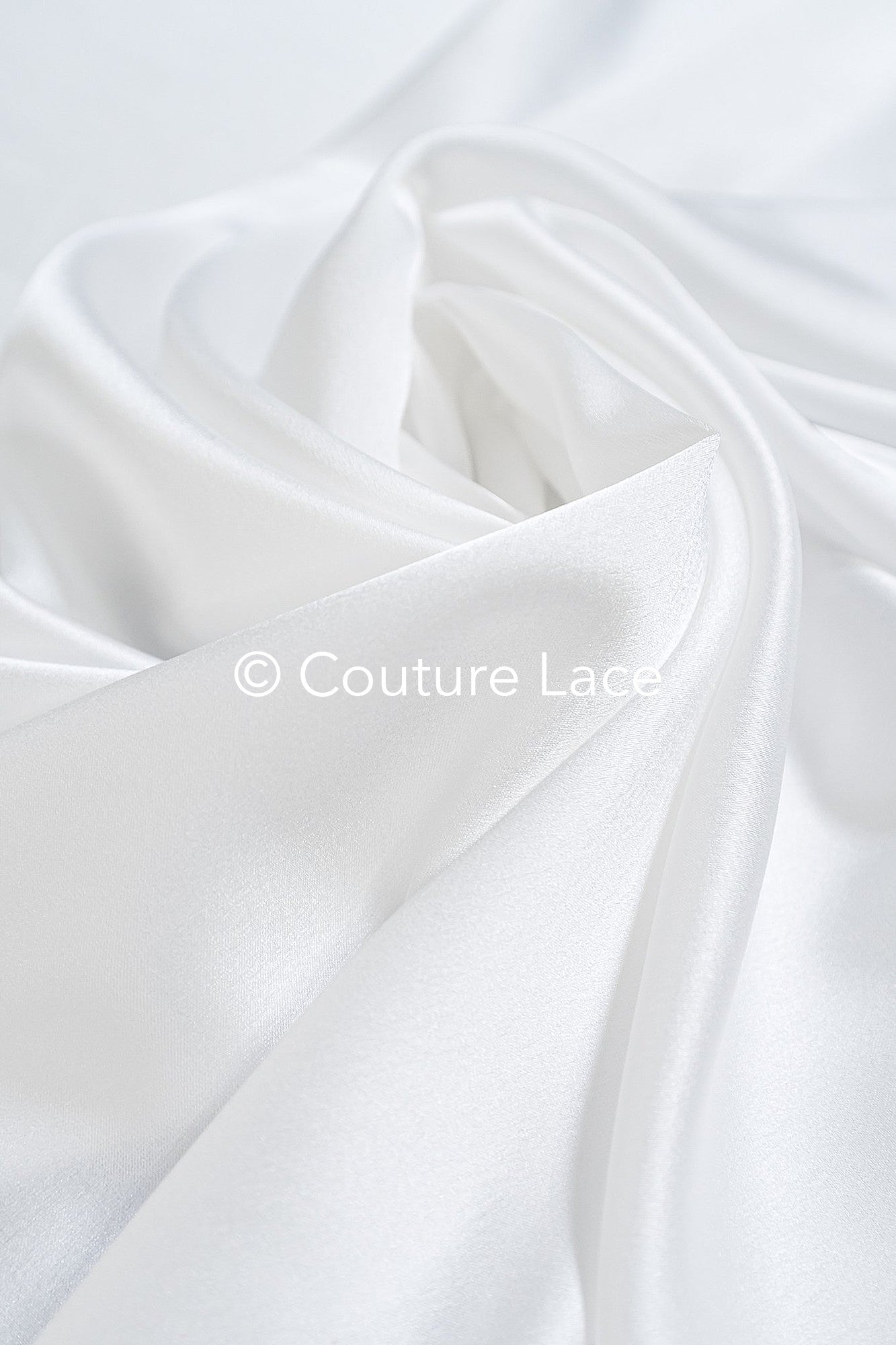 Light Silky Off-White Bridal Satin – Fine fabric for bridal wear, formal wear and home textiles // R-059