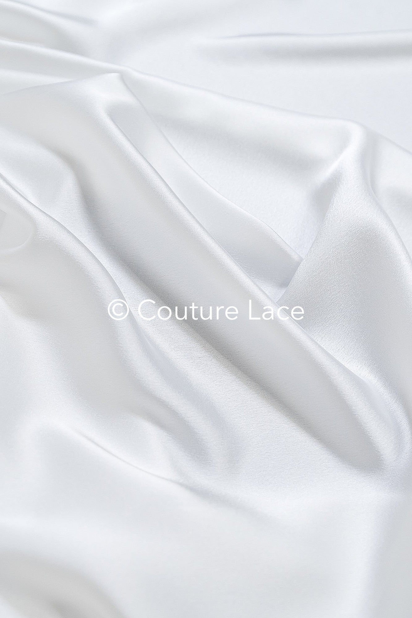 Light Silky Off-White Bridal Satin – Fine fabric for bridal wear, formal wear and home textiles // R-059