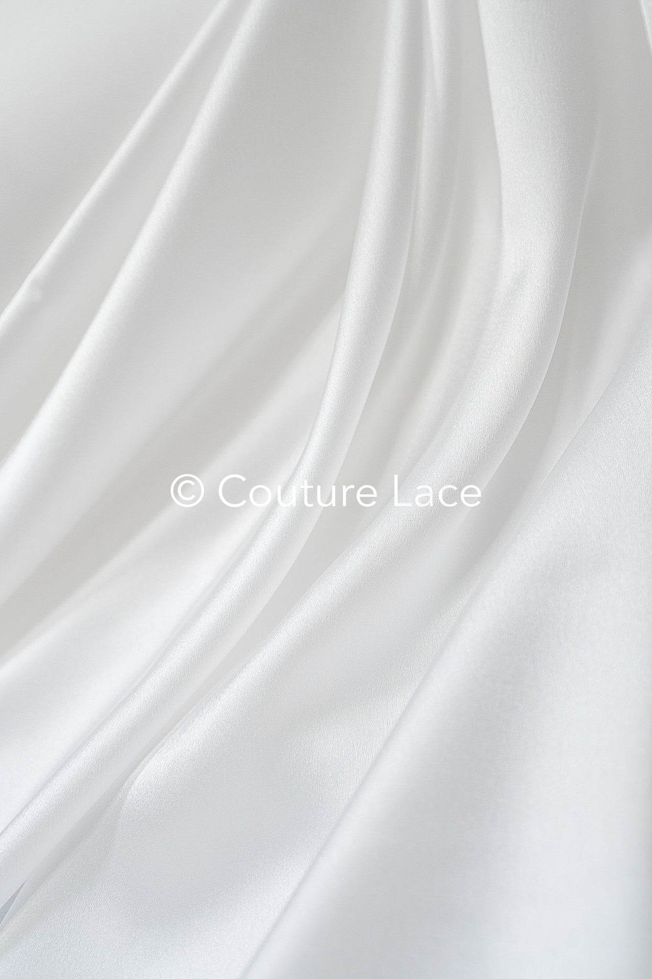Light Silky Off-White Bridal Satin – Fine fabric for bridal wear, formal wear and home textiles // R-059