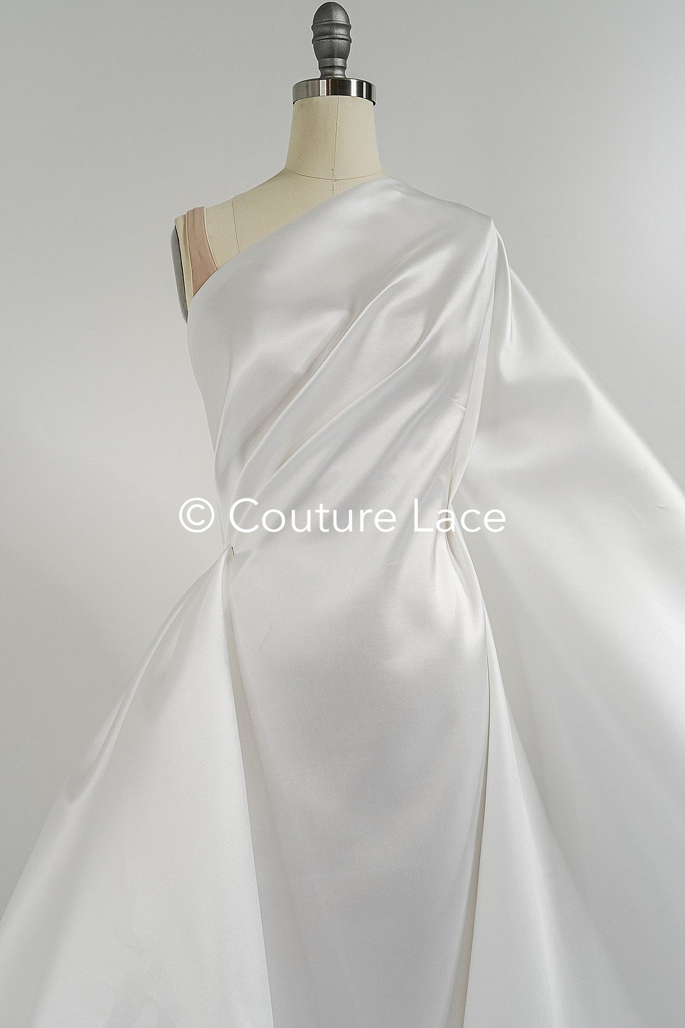 Off-White Structured Mikado Fabric in Ivory – Perfect for Princess Wedding Dresses & Decoration //R-063