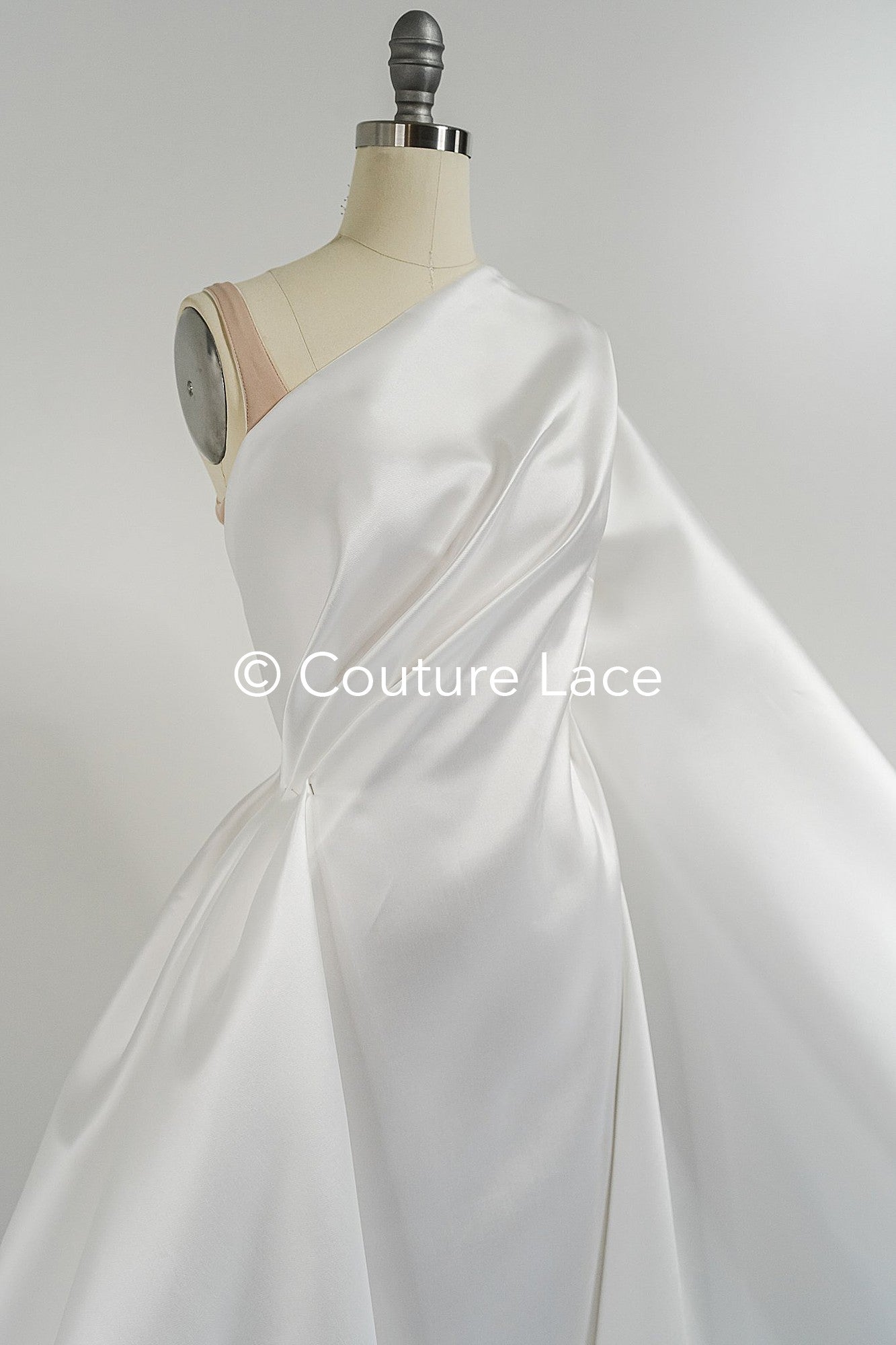 Off-White Structured Mikado Fabric in Ivory – Perfect for Princess Wedding Dresses & Decoration //R-063