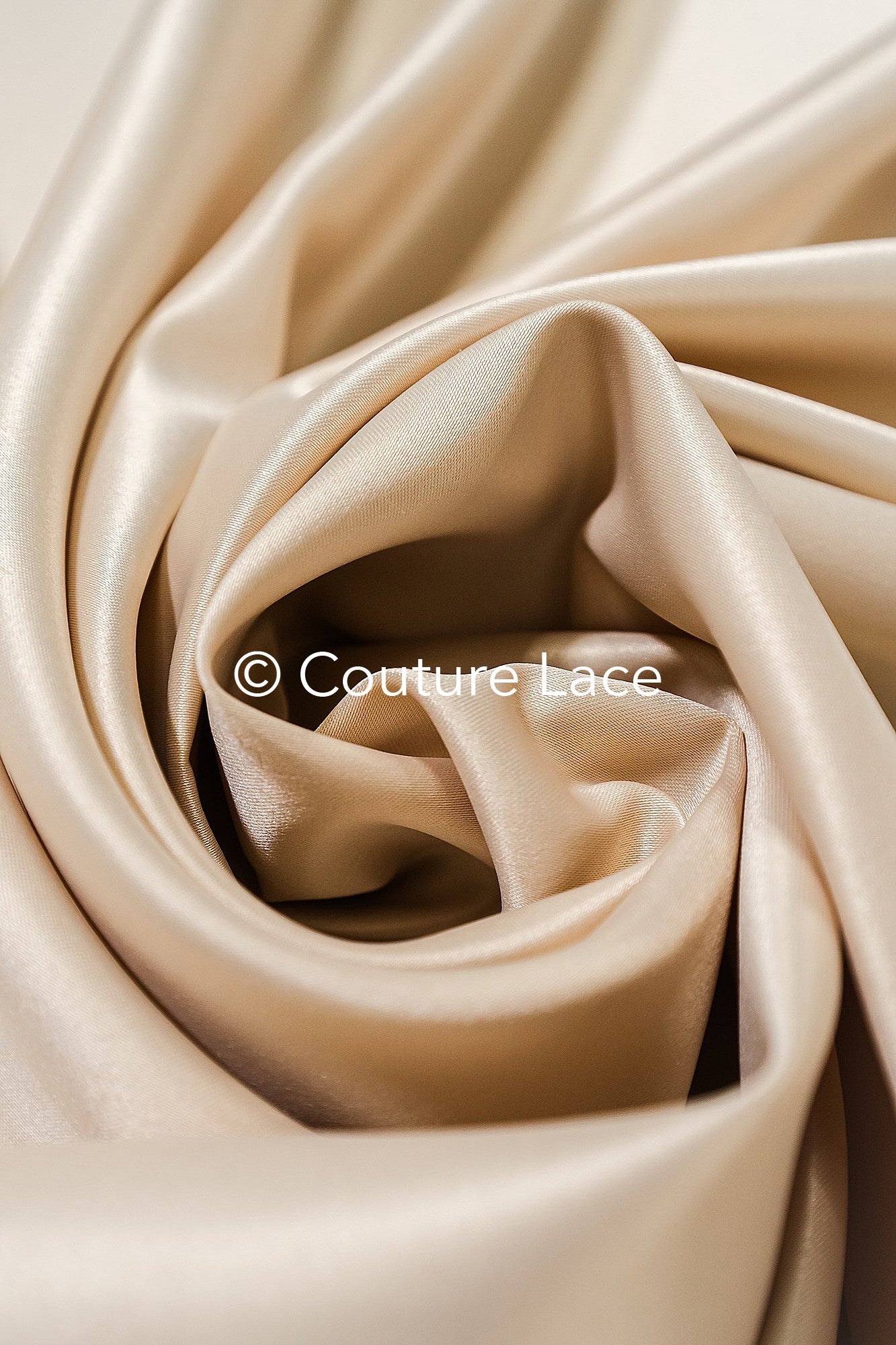 Light beige/sand-colored satin, silky satin for noble princess dresses, evening gowns and decoration // R-068