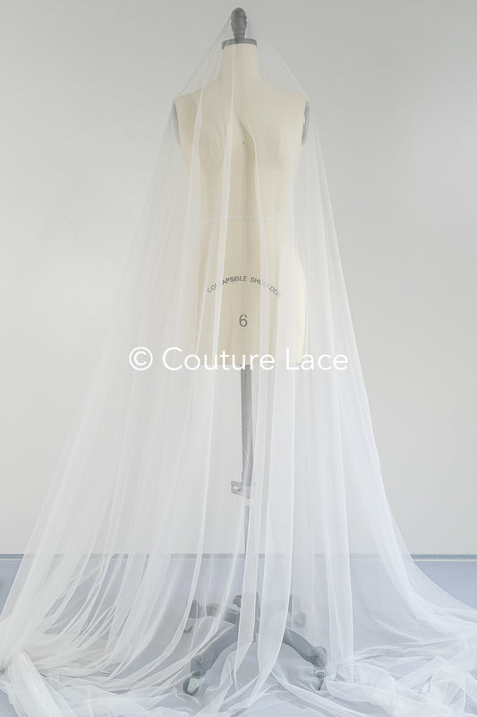 3.2M breit, schwerer sehr weicher und erstaunlicher Tüllstoff für Brautschleier und Brautkleider, Weicher Netzstoff, Schleiertüll// R-198-6