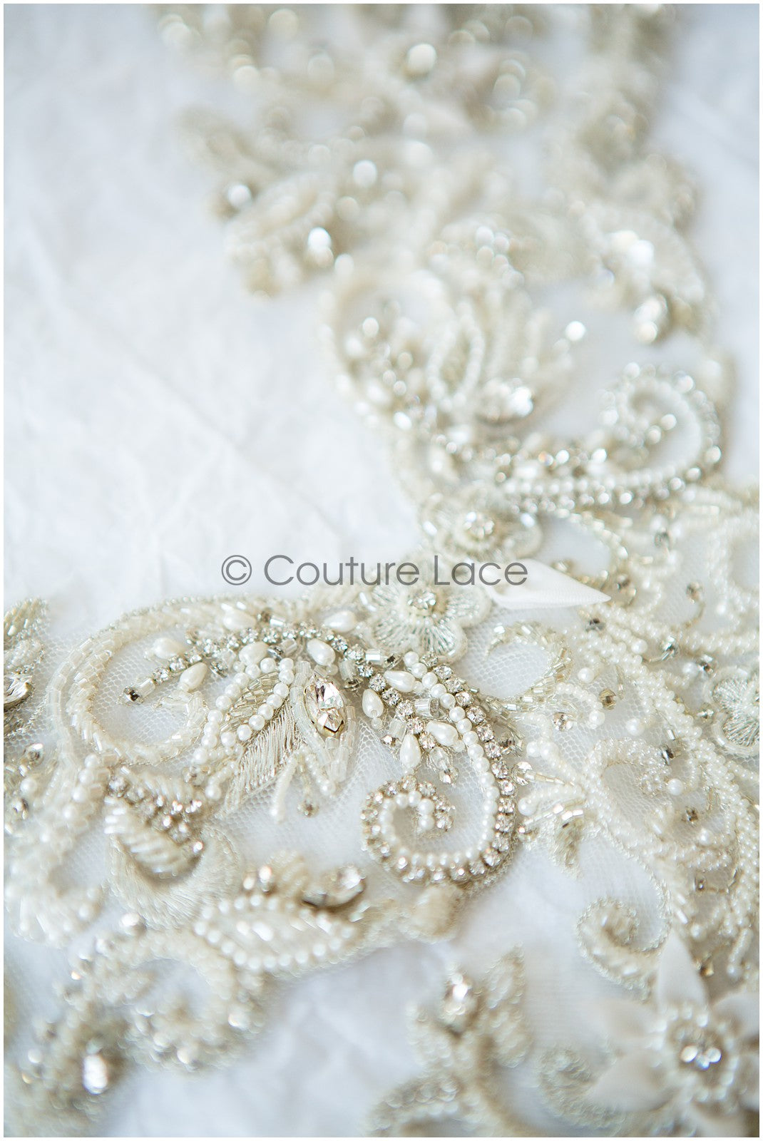 HANDMADE Strassverzierung, Strassapplikation, Couture Perlenkette// E-020
