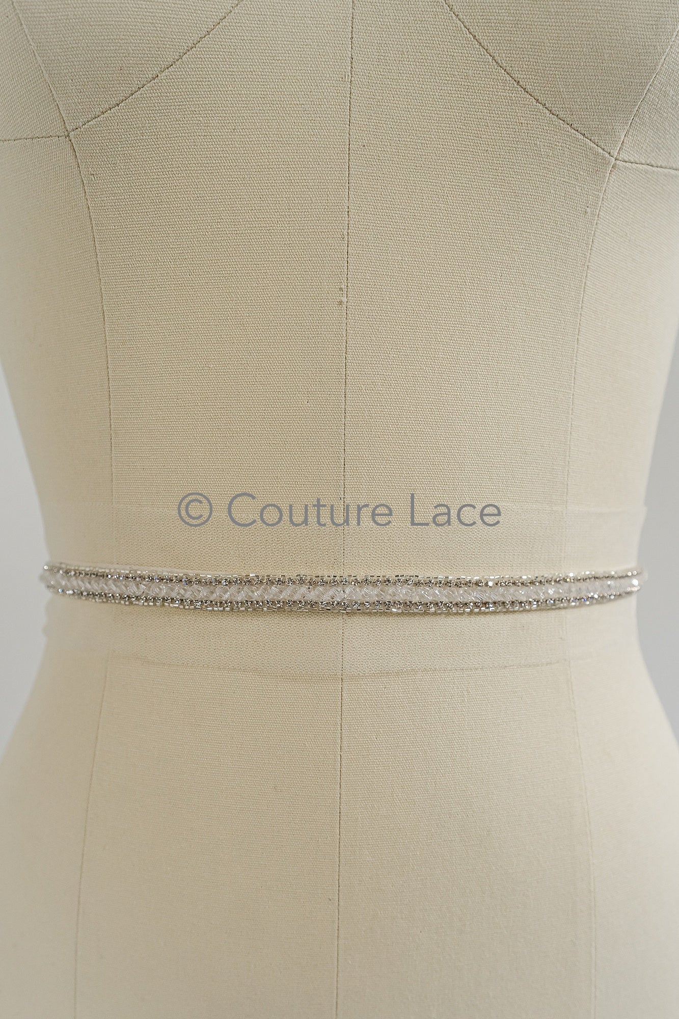 Brautspitze Borte mit Perlen & Kristallen Silber/ Spitzenborte mit Perlen/ Brautgürtel Borte/ Spitzenborte für Brautkleid// T24-094