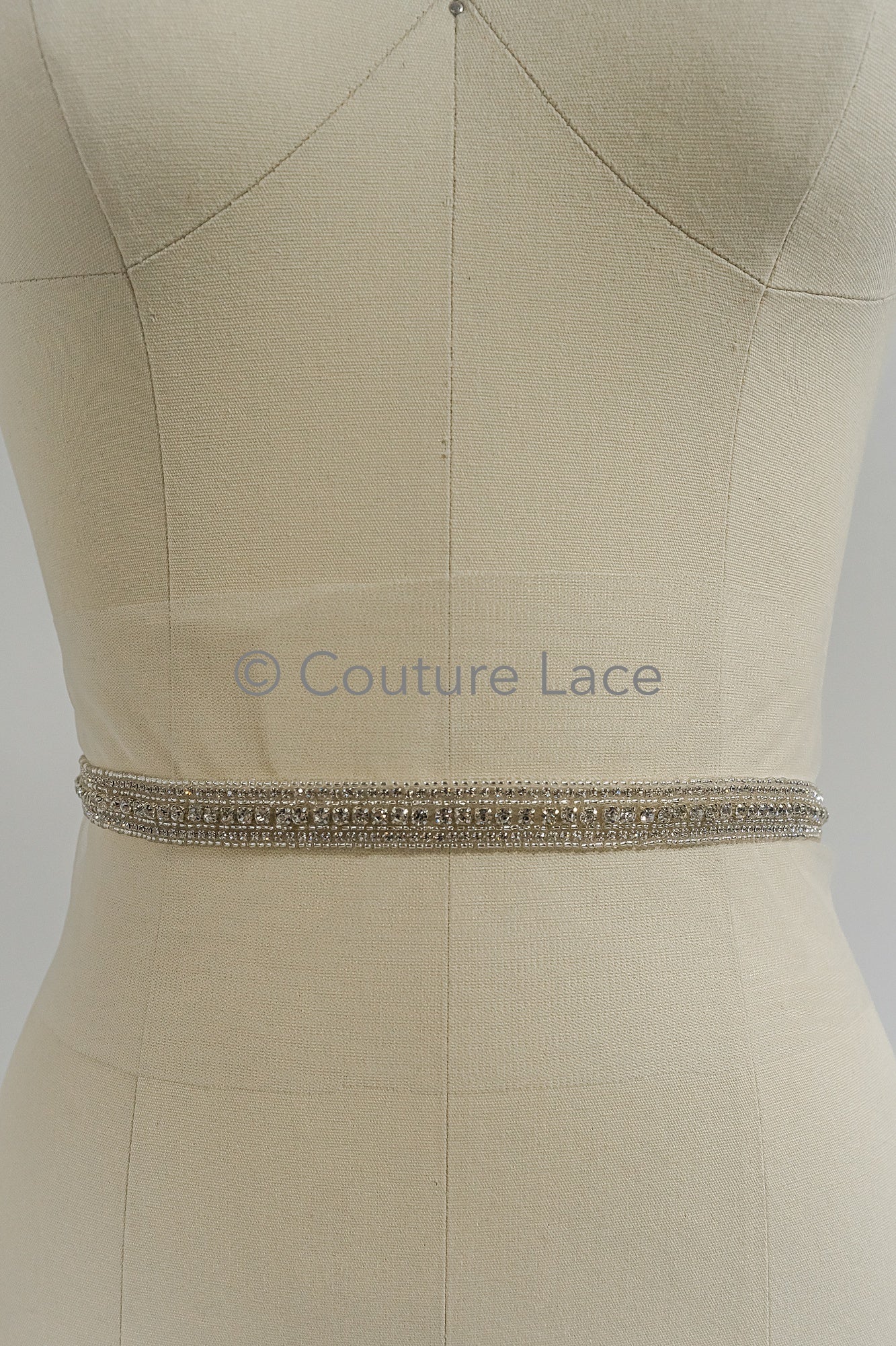 Brautspitze Borte mit Perlen & Kristallen Silber/ Spitzenborte mit Perlen/ Brautgürtel Borte/ Spitzenborte für Brautkleid// T24-097