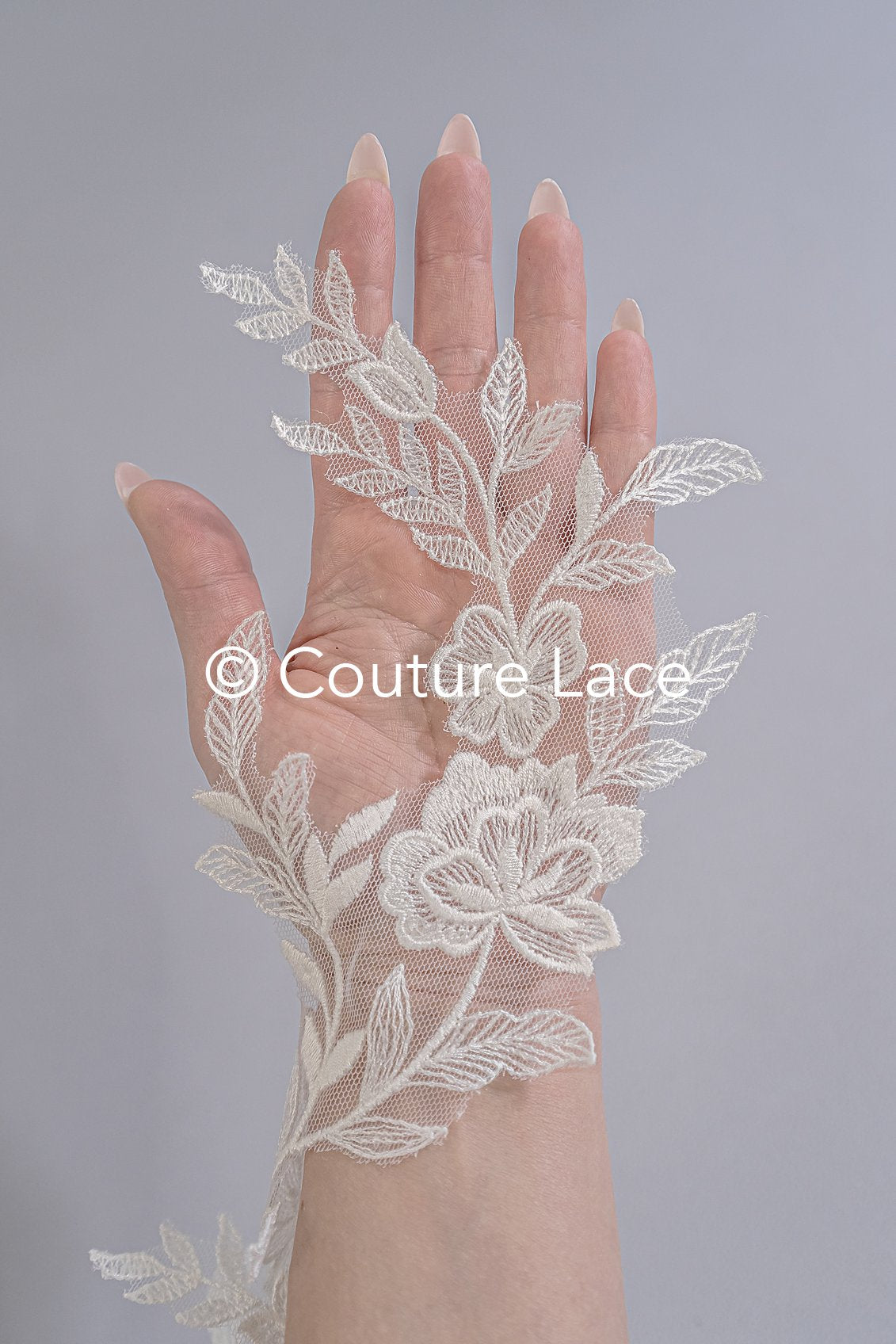 Brautspitze Borte mit Pailletten/ Spitzenborte off-white/ Braut Spitzenborte/ Spitzenborte für Brautkleid// T24-002