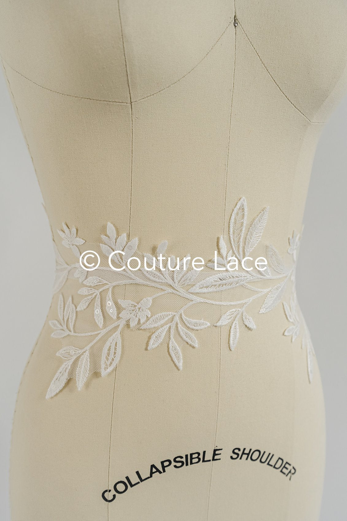 Brautspitze Borte mit Pailletten/ Spitzenborte off-white/ Braut Spitzenborte/ Spitzenborte für Brautkleid// T24-022