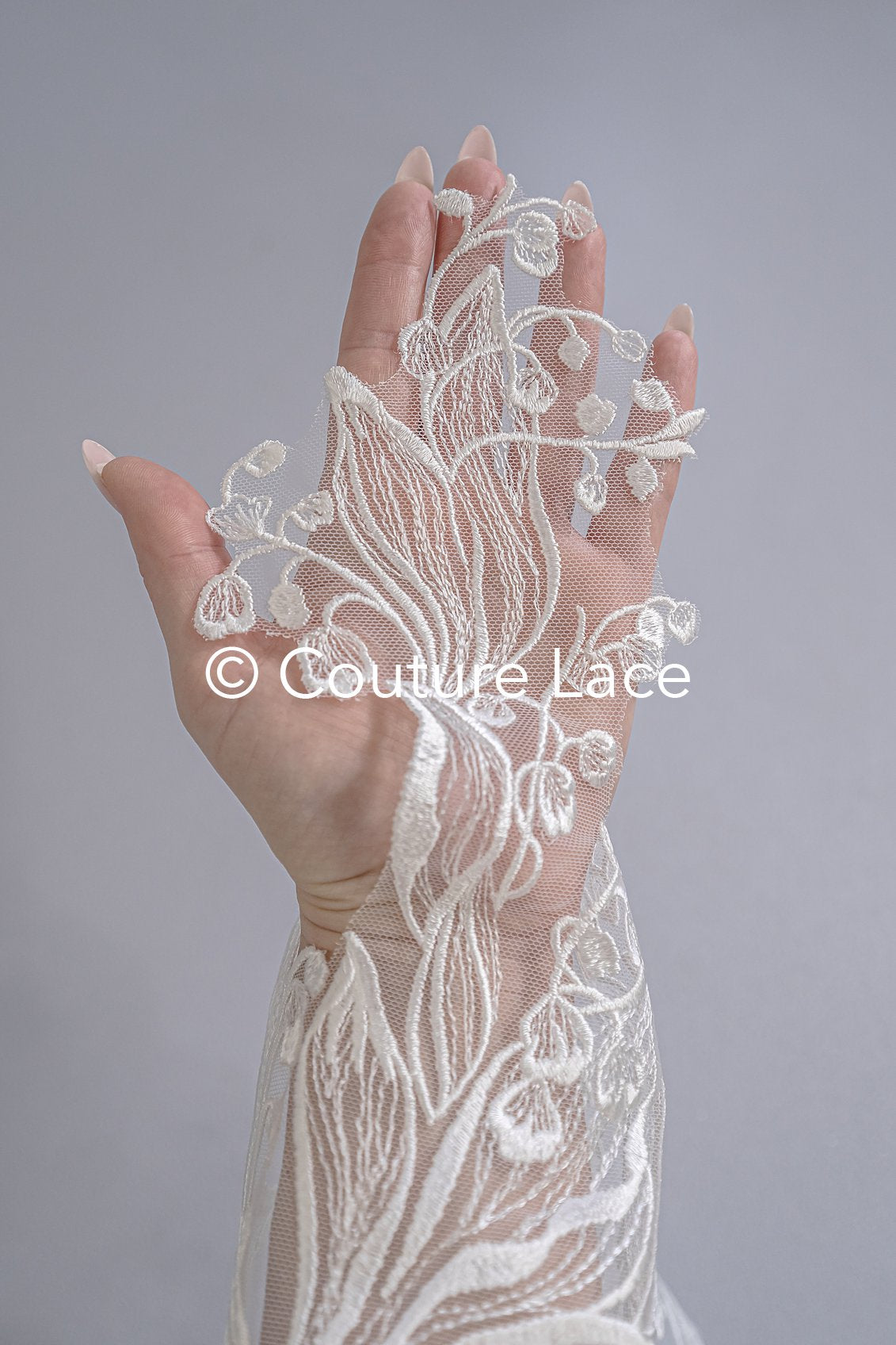 Brautspitze Borte/ Spitzenborte off-white/ florale Braut Spitzenborte/ Spitzenborte für Brautkleid// T24-024