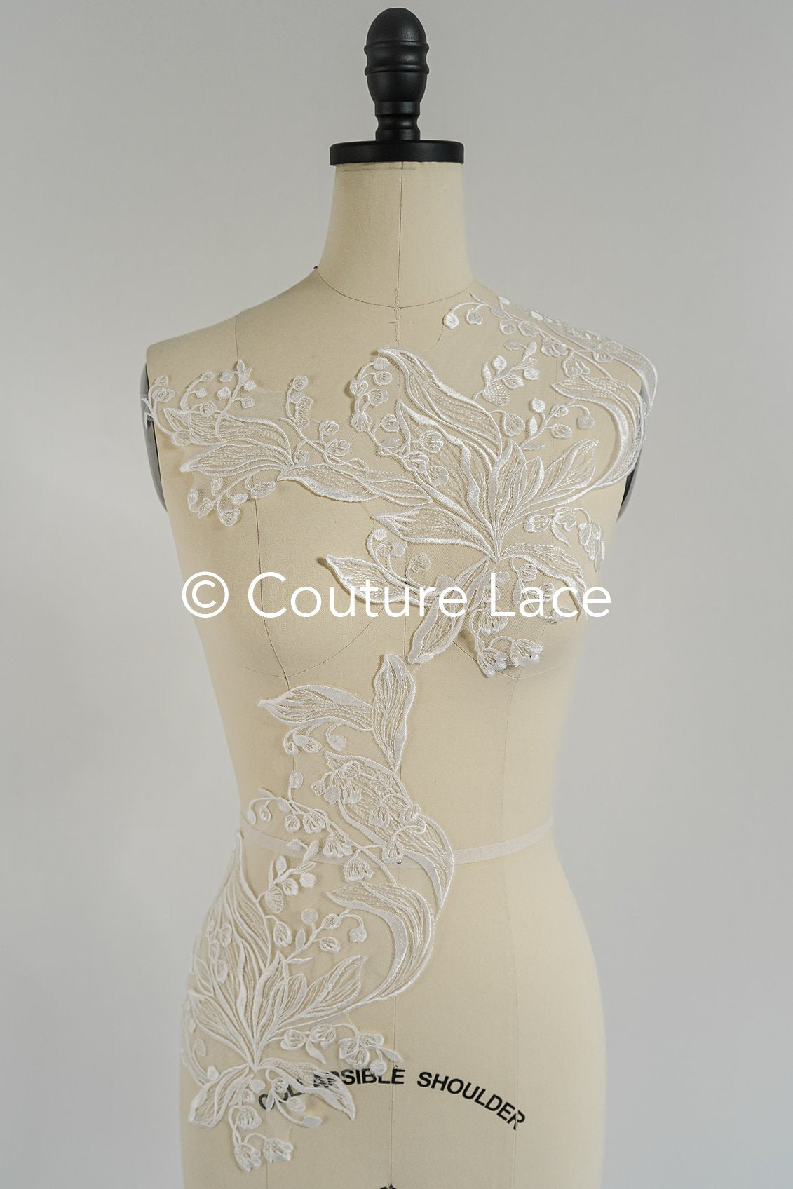 Brautspitze Borte/ Spitzenborte off-white/ florale Braut Spitzenborte/ Spitzenborte für Brautkleid// T24-024