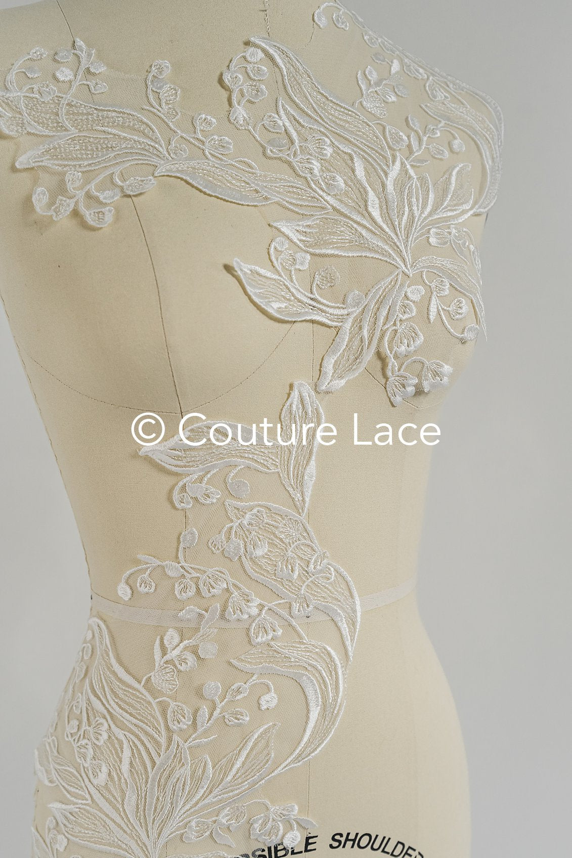 Brautspitze Borte/ Spitzenborte off-white/ florale Braut Spitzenborte/ Spitzenborte für Brautkleid// T24-024