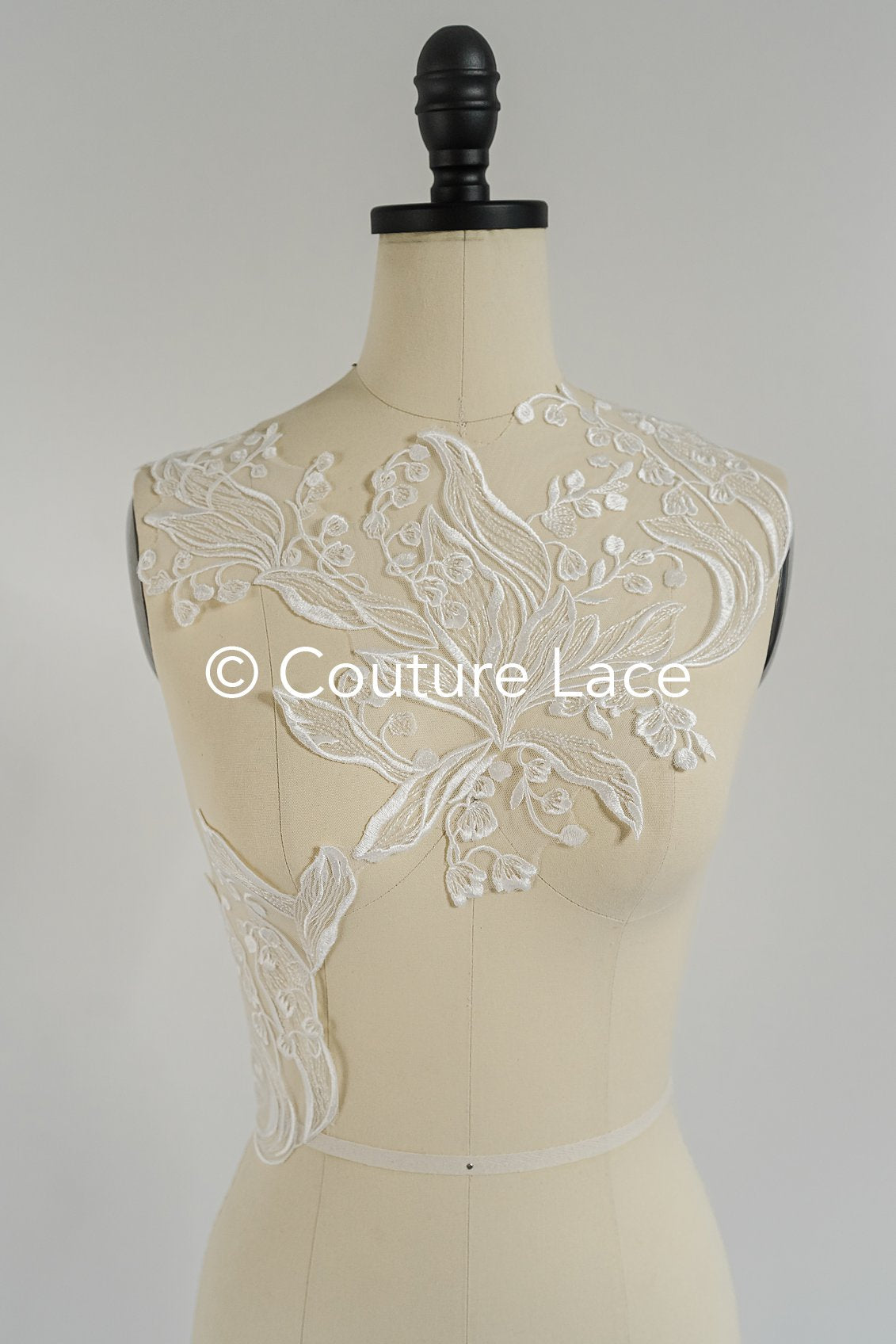 Brautspitze Borte/ Spitzenborte off-white/ florale Braut Spitzenborte/ Spitzenborte für Brautkleid// T24-024