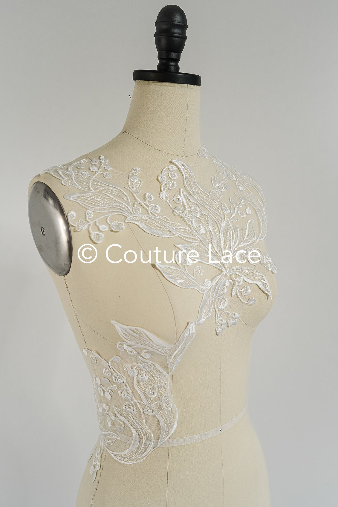 Brautspitze Borte/ Spitzenborte off-white/ florale Braut Spitzenborte/ Spitzenborte für Brautkleid// T24-024