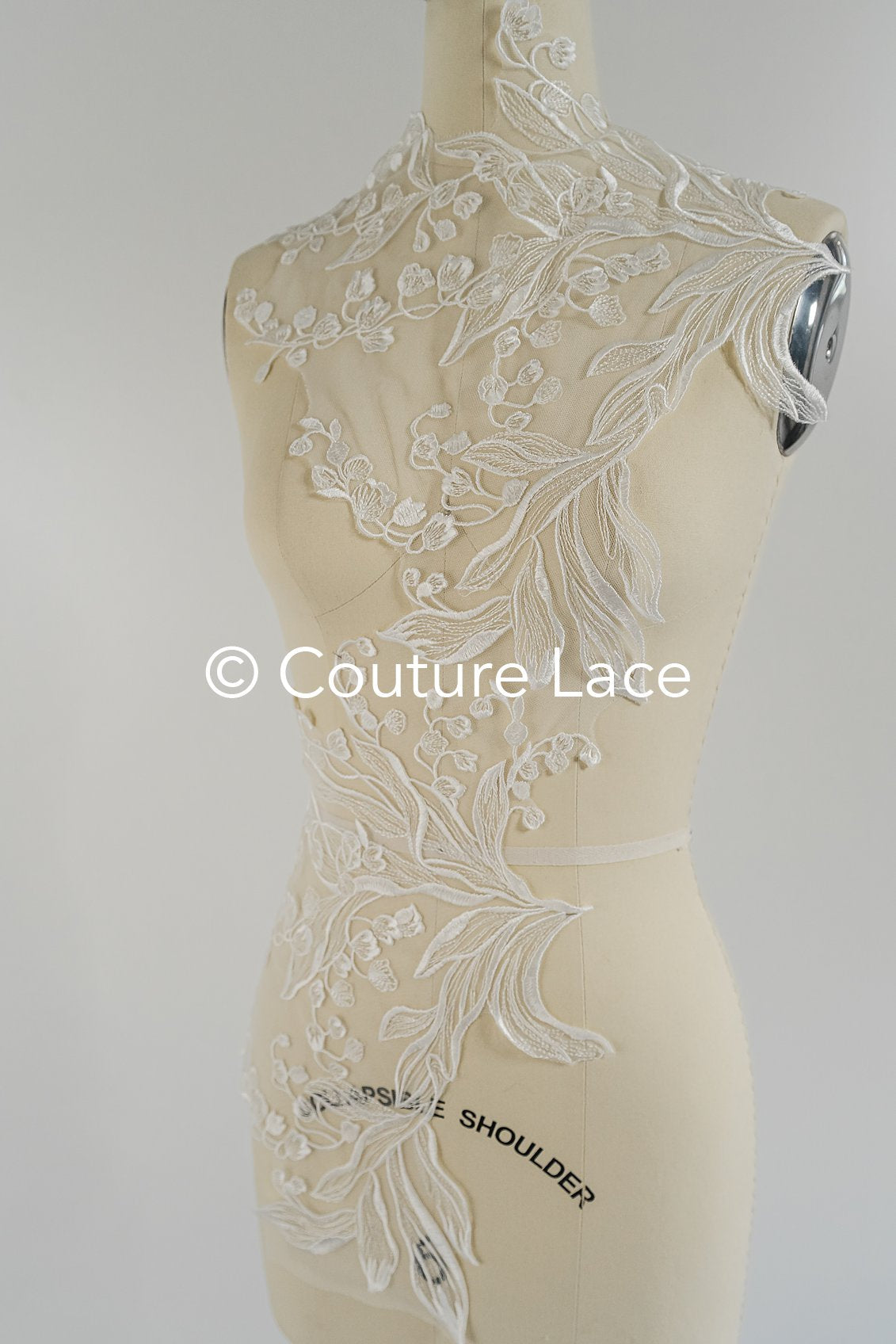 Brautspitze Borte/ Spitzenborte off-white/ florale Braut Spitzenborte/ Spitzenborte für Brautkleid// T24-026