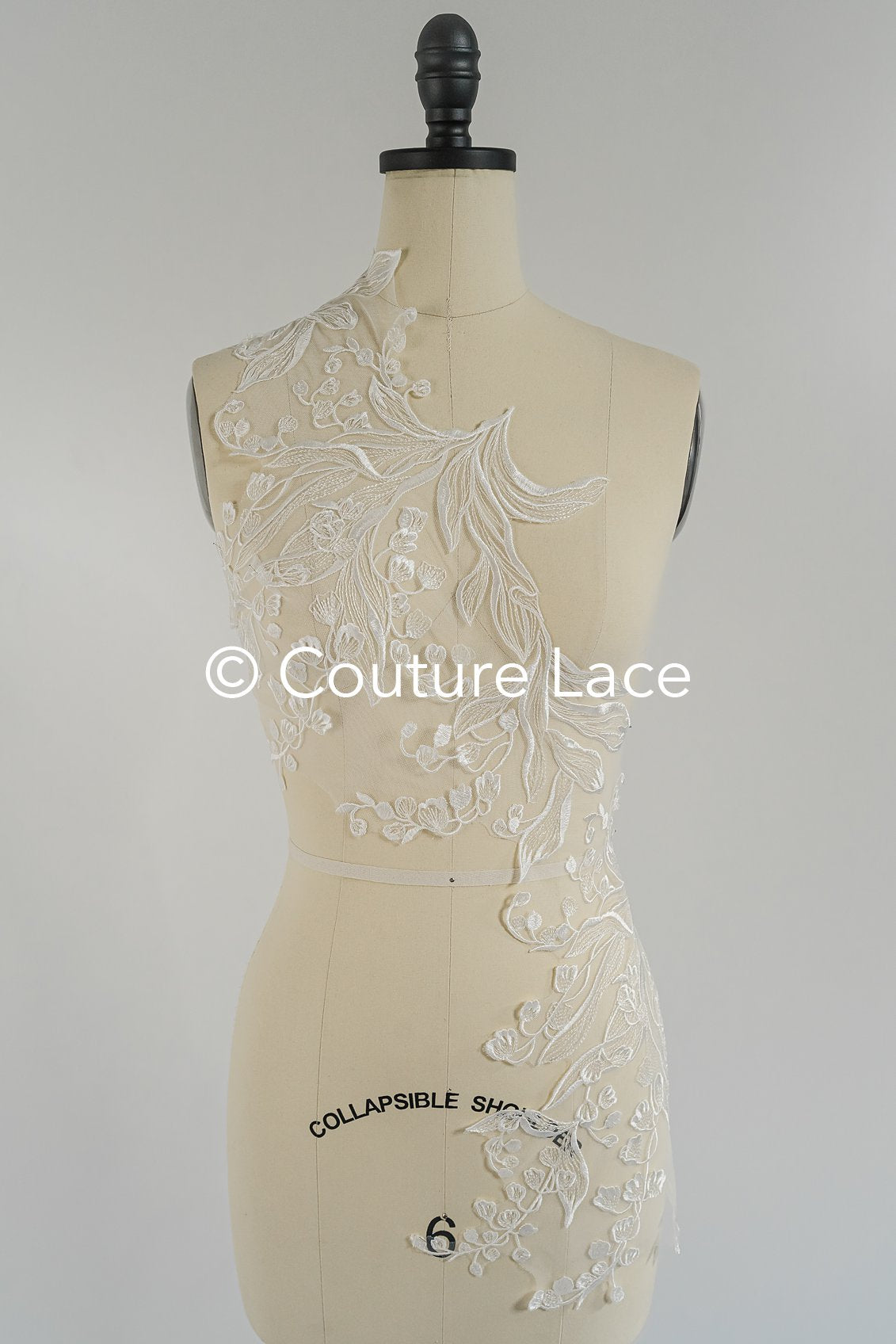 Brautspitze Borte/ Spitzenborte off-white/ florale Braut Spitzenborte/ Spitzenborte für Brautkleid// T24-026