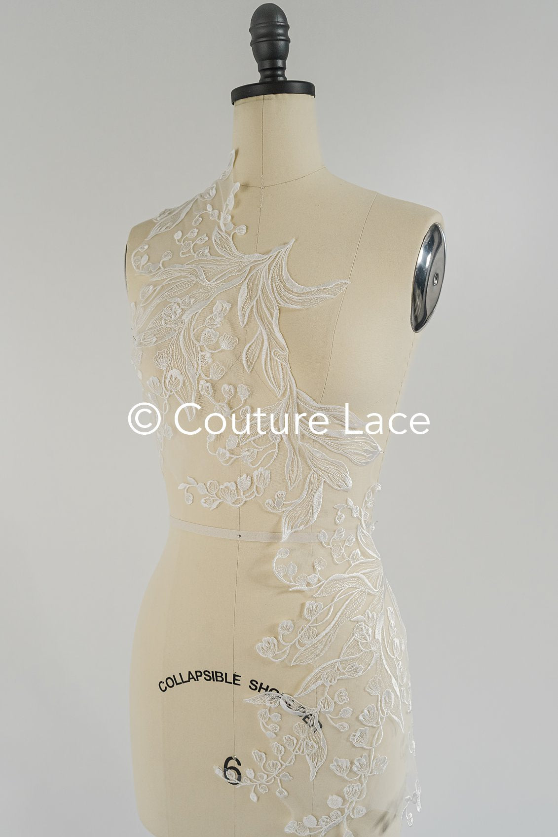 Brautspitze Borte/ Spitzenborte off-white/ florale Braut Spitzenborte/ Spitzenborte für Brautkleid// T24-026