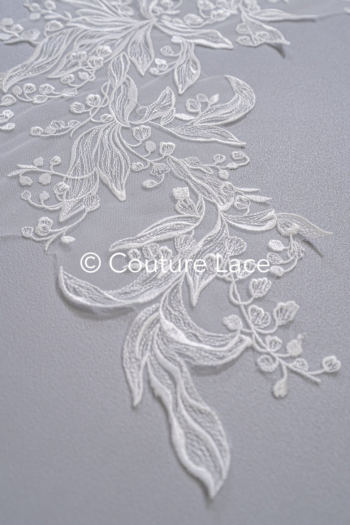 Brautspitze Borte/ Spitzenborte off-white/ florale Braut Spitzenborte/ Spitzenborte für Brautkleid// T24-027