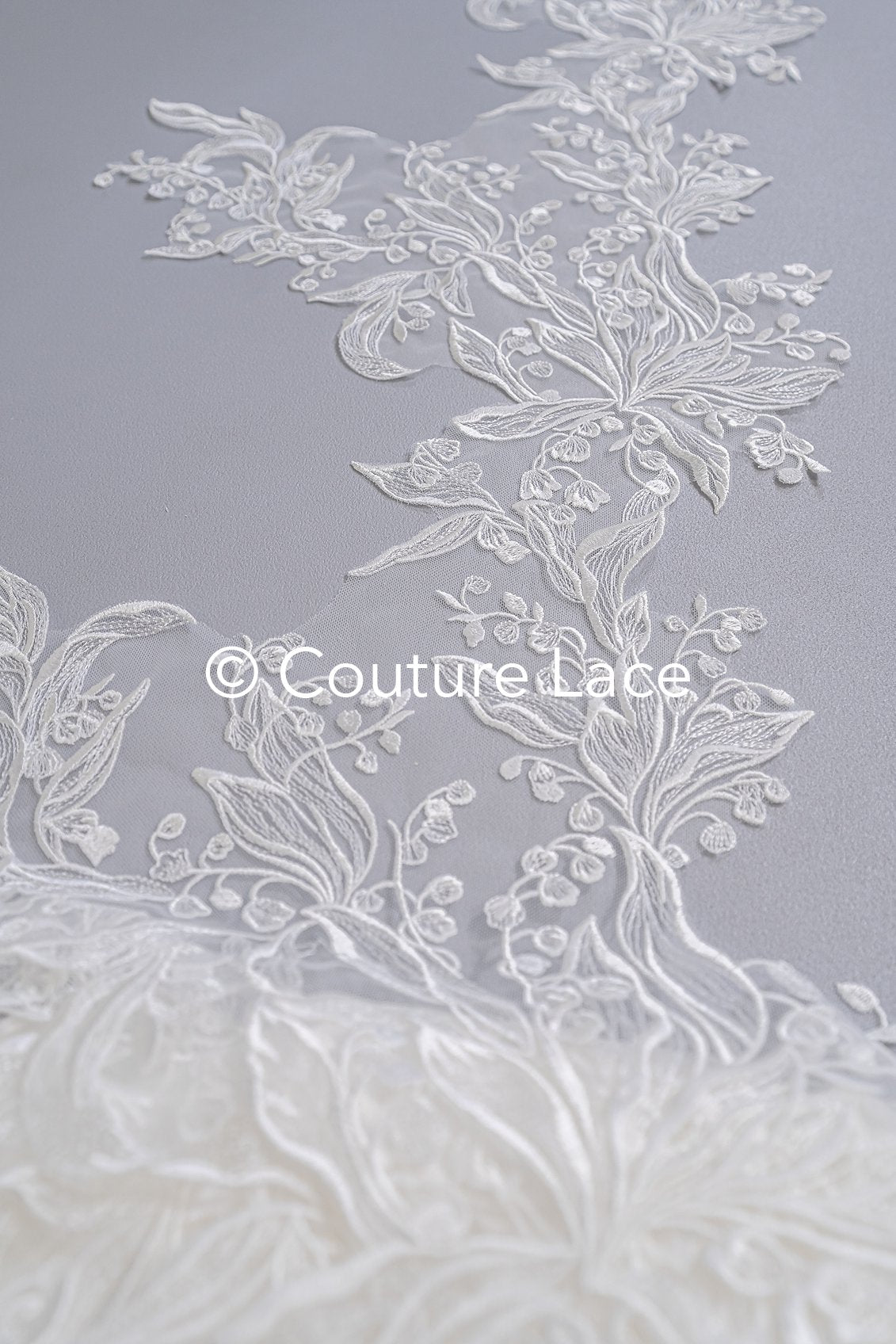 Brautspitze Borte/ Spitzenborte off-white/ florale Braut Spitzenborte/ Spitzenborte für Brautkleid// T24-027