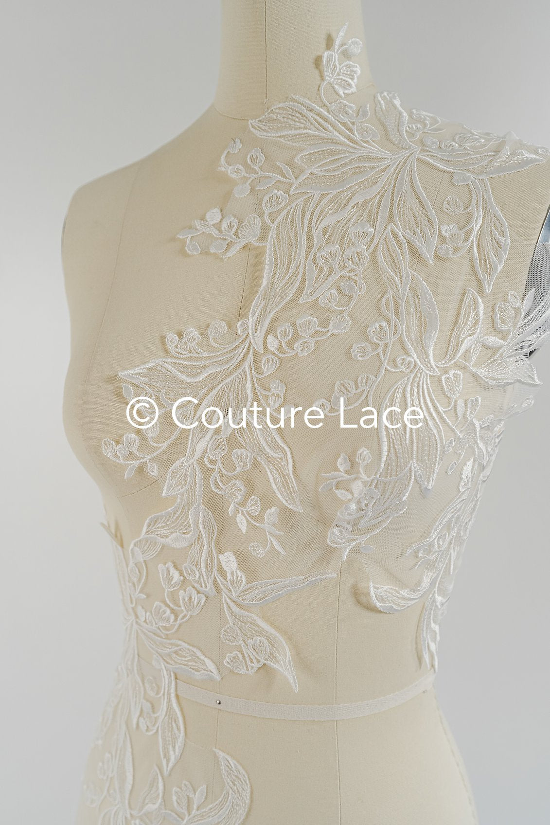 Brautspitze Borte/ Spitzenborte off-white/ florale Braut Spitzenborte/ Spitzenborte für Brautkleid// T24-027