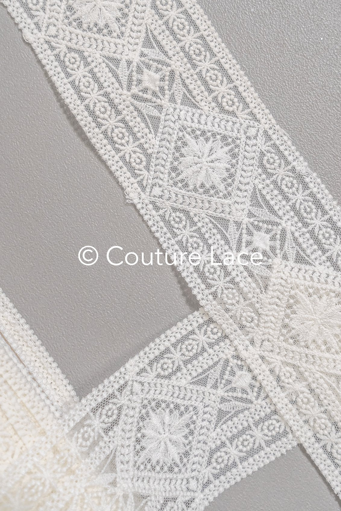 Brautspitze Borte/ Spitzenborte off-white/ Boho Braut Borte/ Spitzenborte für Brautkleid// T24-231
