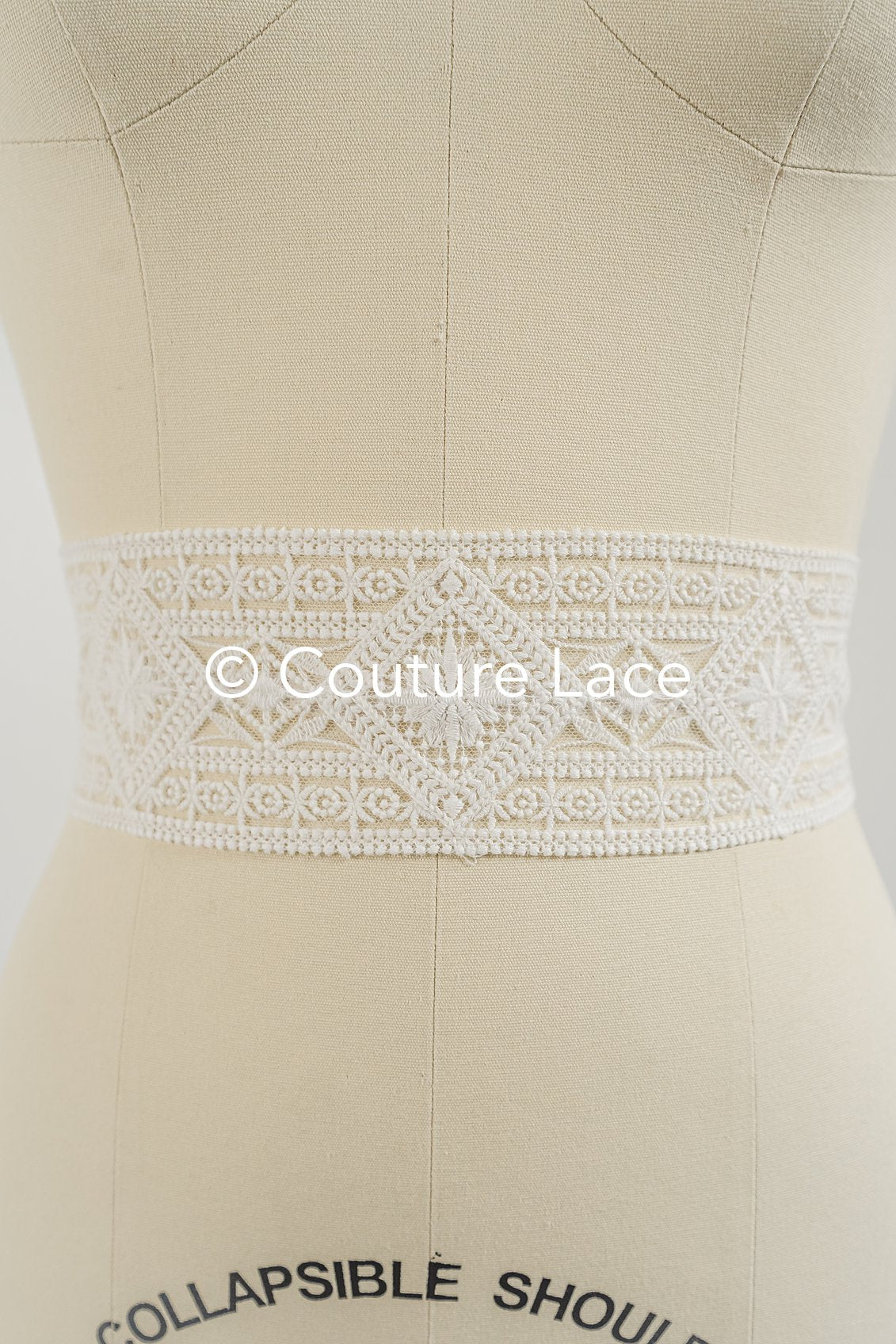 Brautspitze Borte/ Spitzenborte off-white/ Boho Braut Borte/ Spitzenborte für Brautkleid// T24-231