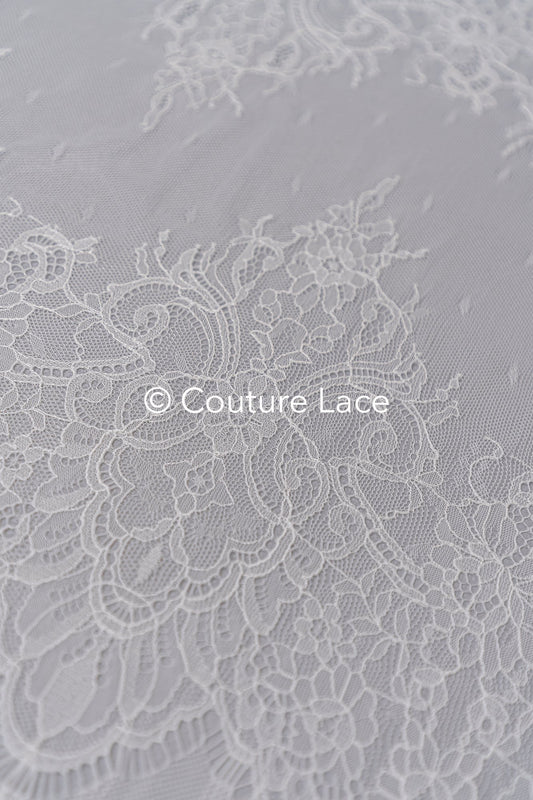 3 Meter Französische Blumen Spitze Borte/ Französische Chantilly Brautspitze Borte // T26-248