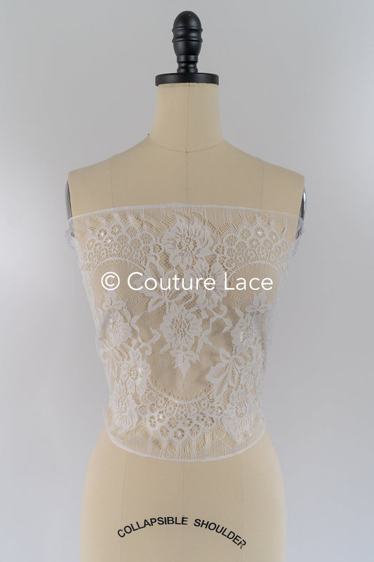 3 Meter Französische Blumen Spitze Borte/ Französische Chantilly Brautspitze Borte // T26-252