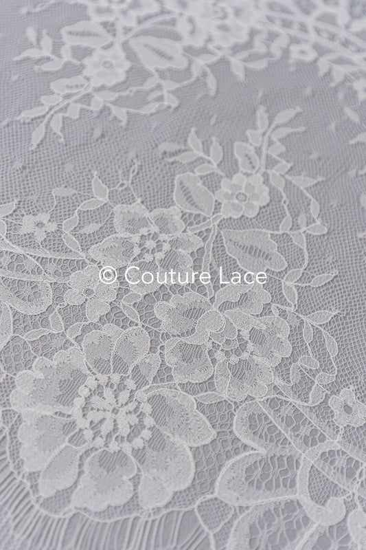 3 Meter Französische Blumen Spitze Borte/ Französische Chantilly Brautspitze Borte // T26-255