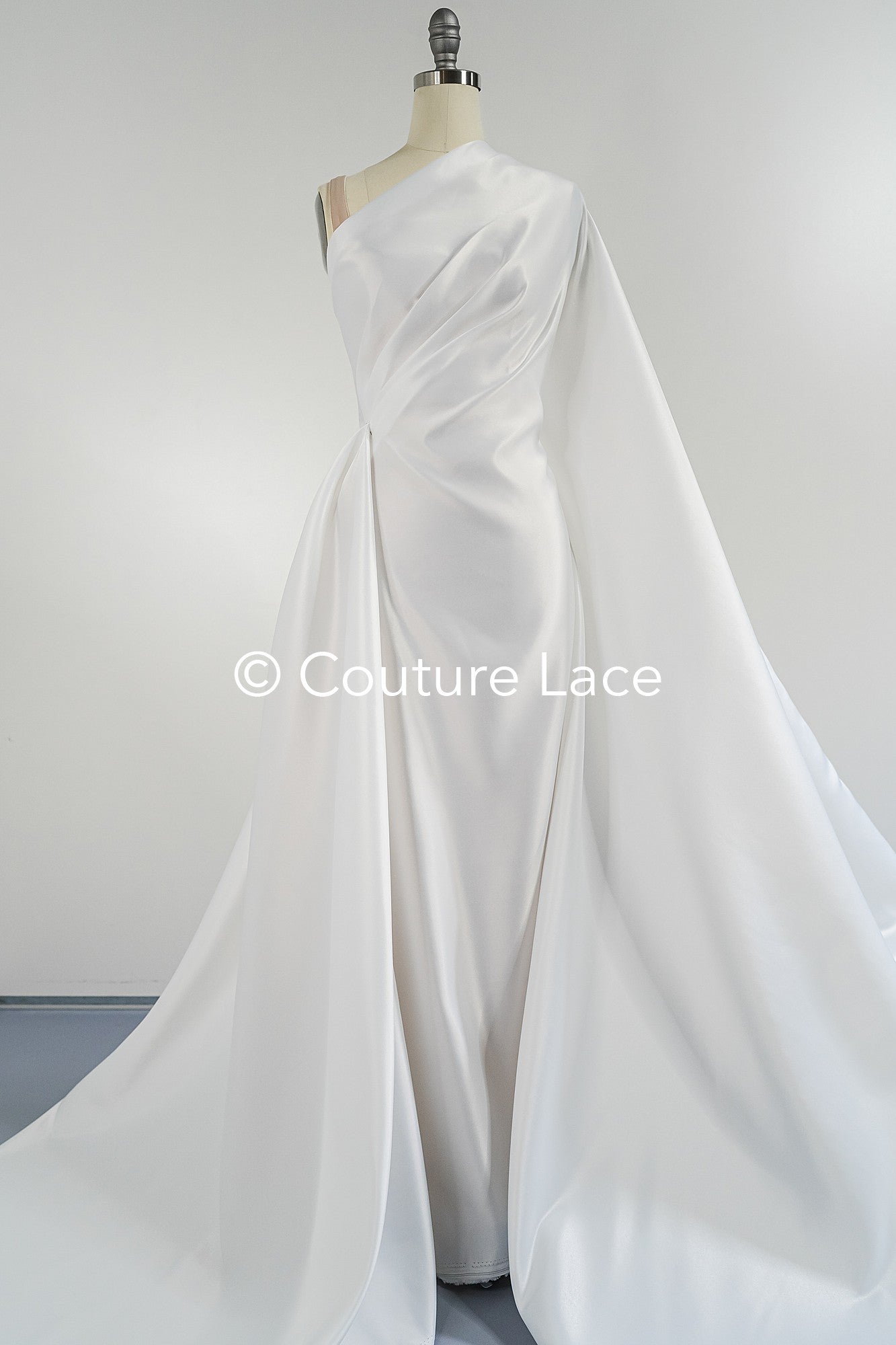 Noble bridal satin fabric – silky smooth shine for princess wedding dresses & decoration // R-073
