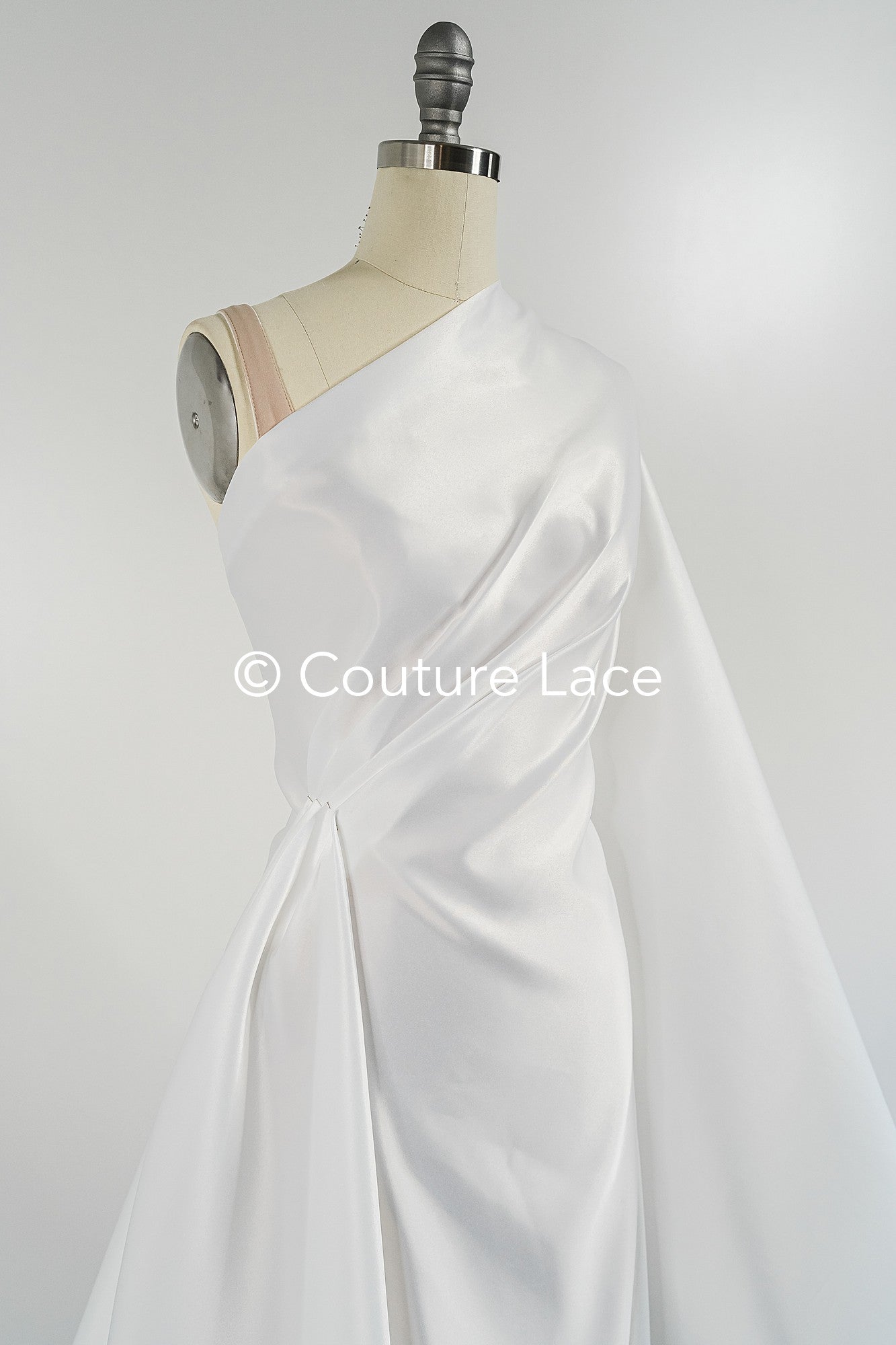 Noble bridal satin fabric – silky smooth shine for princess wedding dresses & decoration // R-073