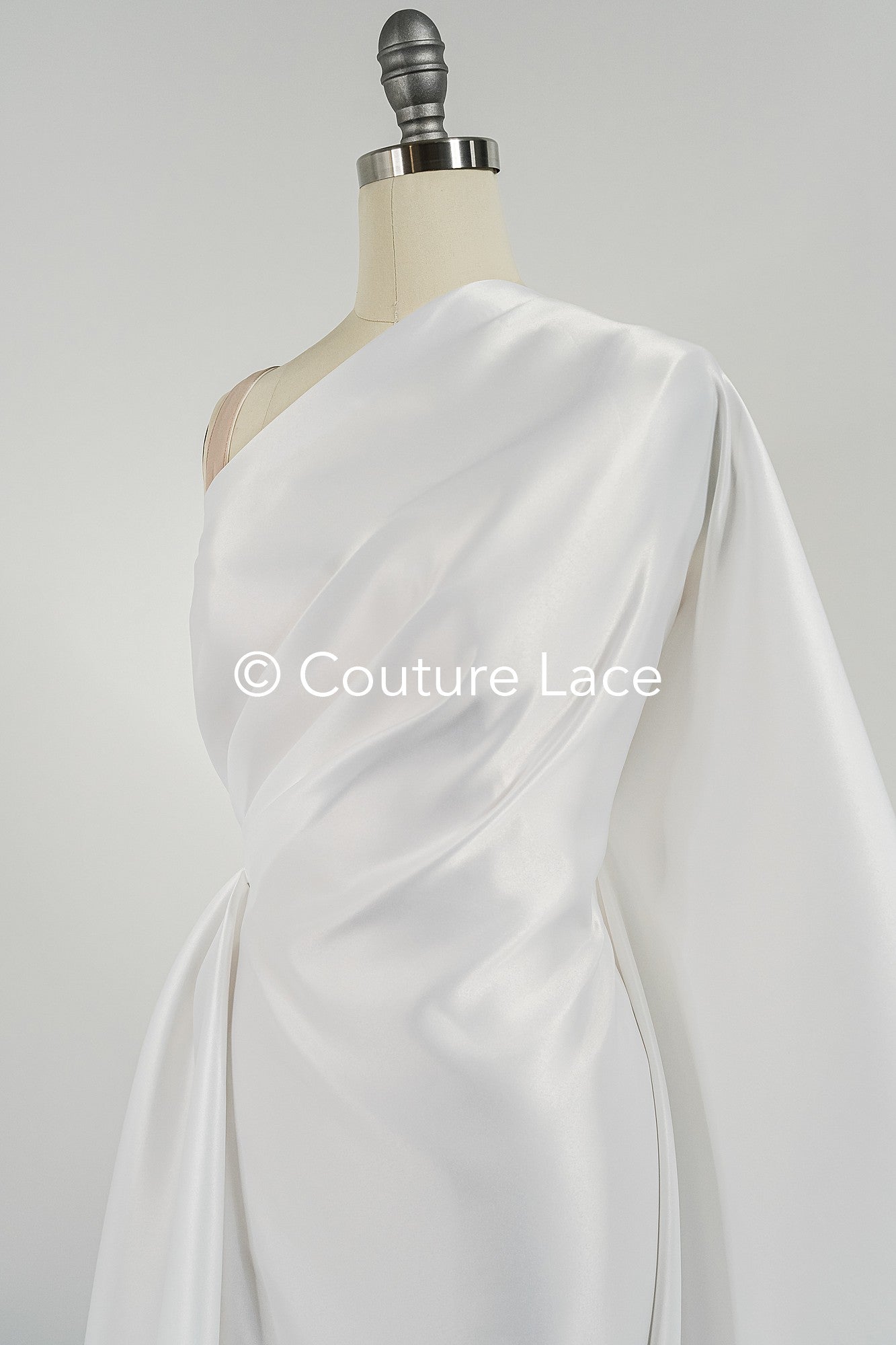 Noble bridal satin fabric – silky smooth shine for princess wedding dresses & decoration // R-073