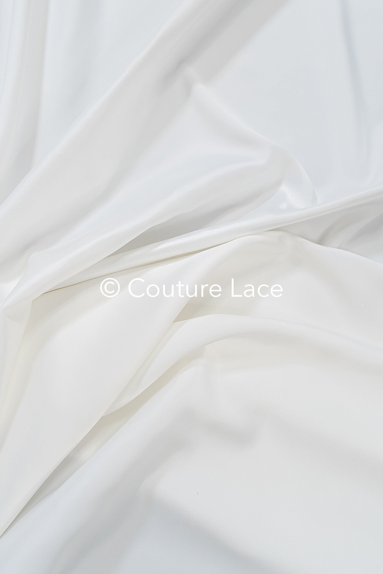 Ivory Satin Fabric – Firm, Flowing Satin for Wedding Dresses // R-075