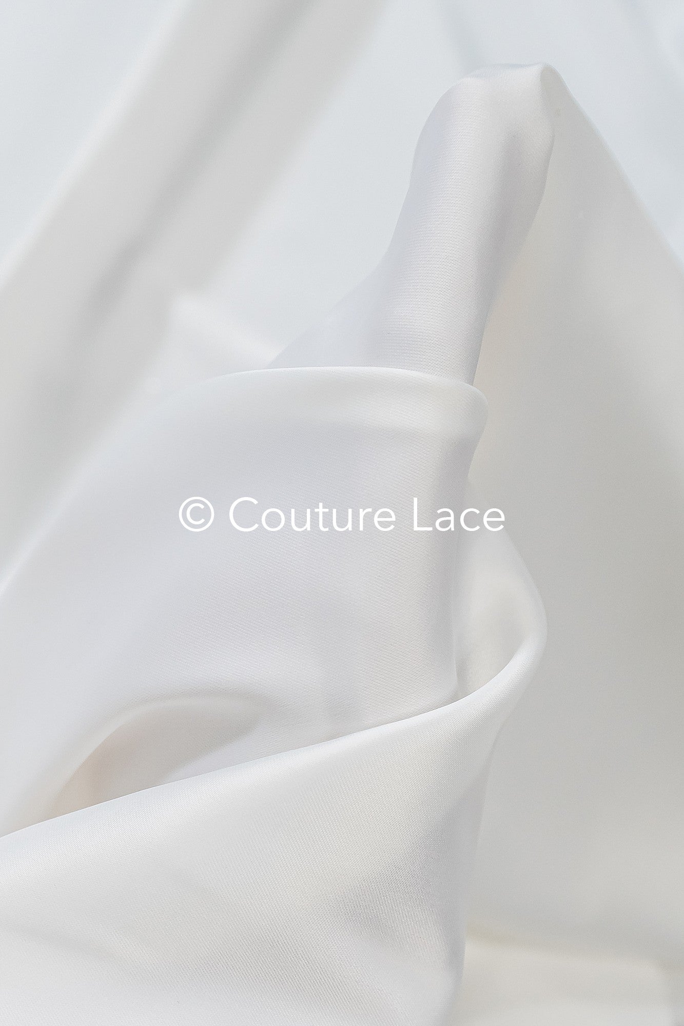 Ivory Satin Fabric – Firm, Flowing Satin for Wedding Dresses // R-075