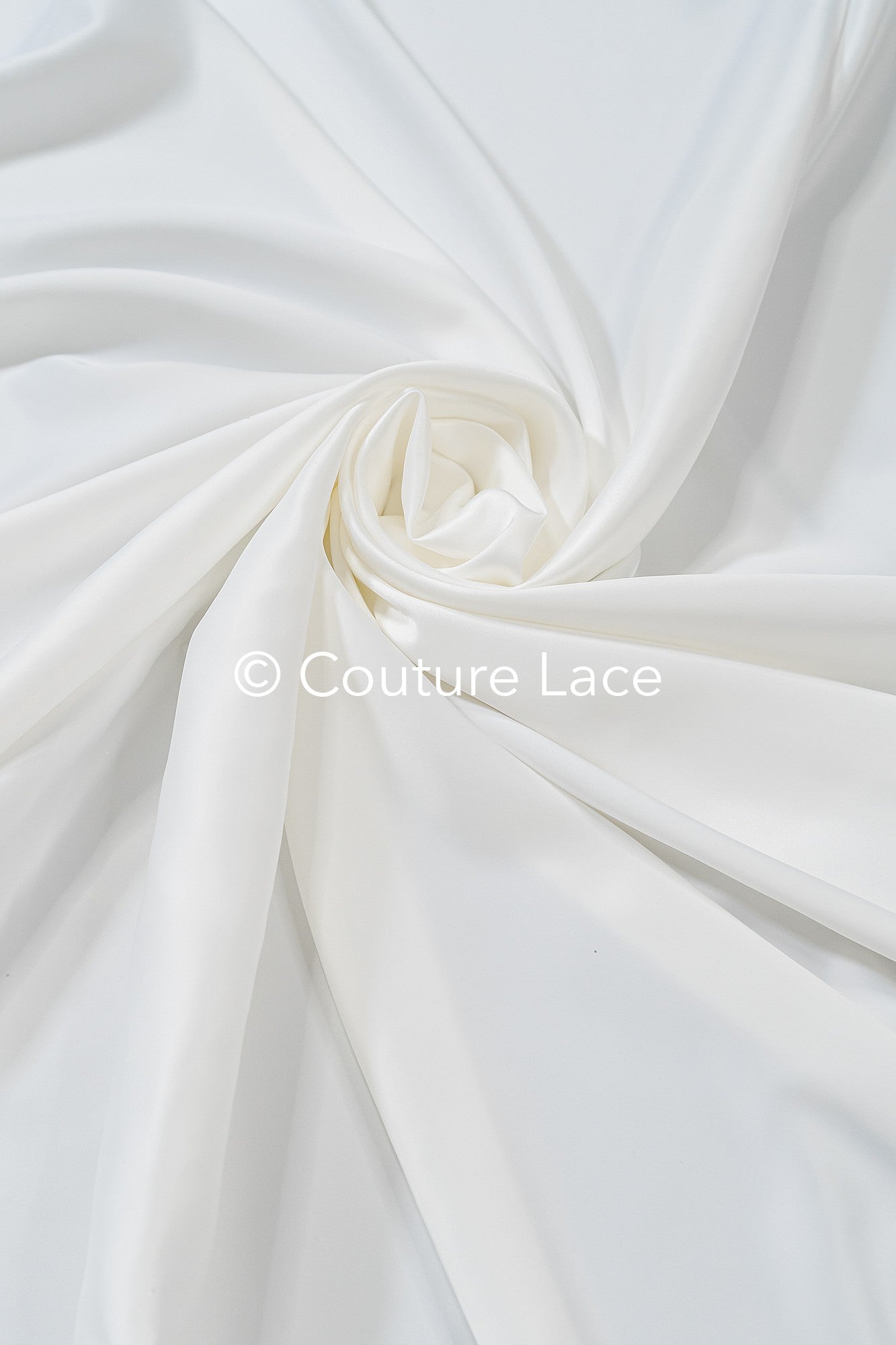 Ivory Satin Fabric – Firm, Flowing Satin for Wedding Dresses // R-075