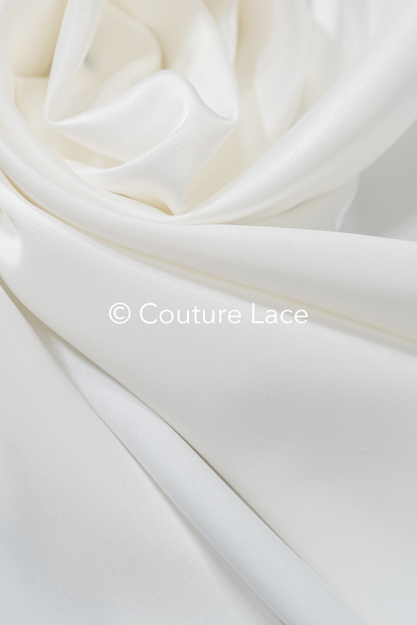 Ivory Satin Fabric – Firm, Flowing Satin for Wedding Dresses // R-075