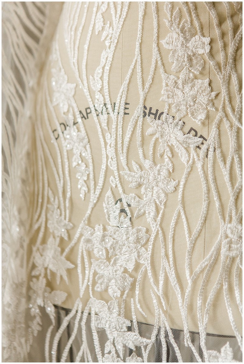 Sequin lace fabric, bridal lace, sequin lace fabric, sequin lace fabric, flower lace fabric, wedding dress lace// L17-015