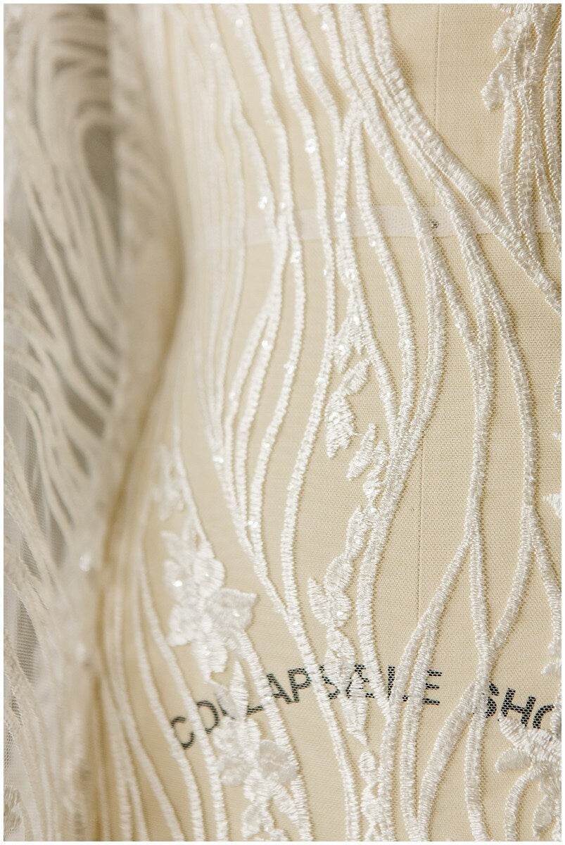 Sequin lace fabric, bridal lace, sequin lace fabric, sequin lace fabric, flower lace fabric, wedding dress lace// L17-015
