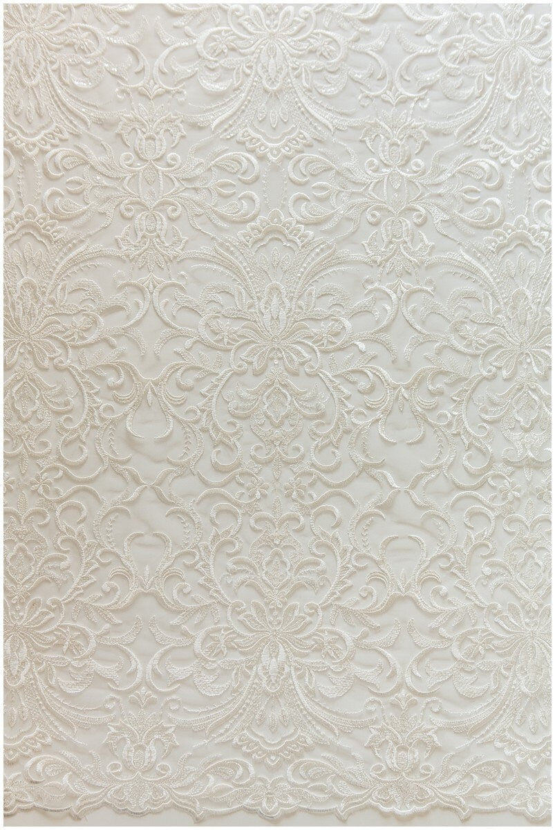 Very soft decorated lace fabric for wedding dresses, bridal lace fabric, wedding dress lace fabric, lace fabric, floral lace// L17-125