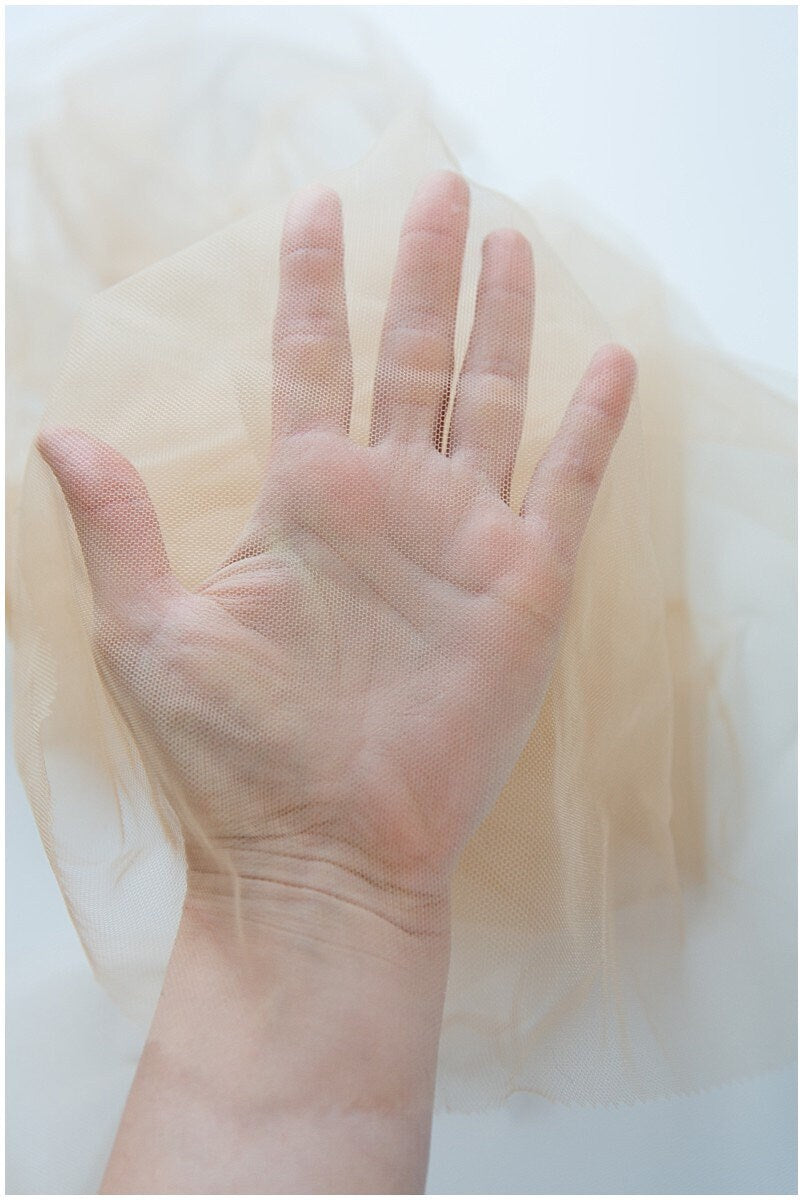 Skin color tulle/ Illusion tulle/ Illusion back tulle/ Skin tulle/ Skin color mesh/ Nylon skin colored tulle// R-143-A
