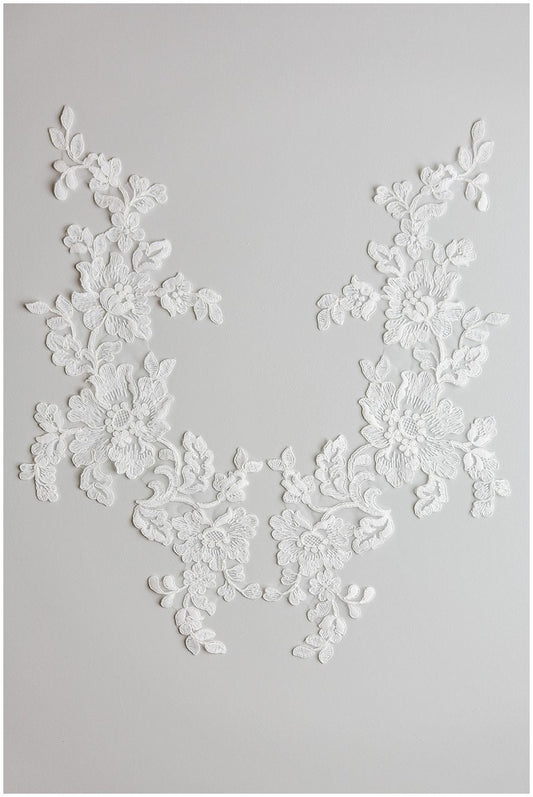 Kordelspitze Patch Stickerei, Blume Applikation, Spitze Blume, kordelte Hochzeitskleid Spitze, Hochzeitskleid Spitzenapplikation, Brautspitze// A17-124