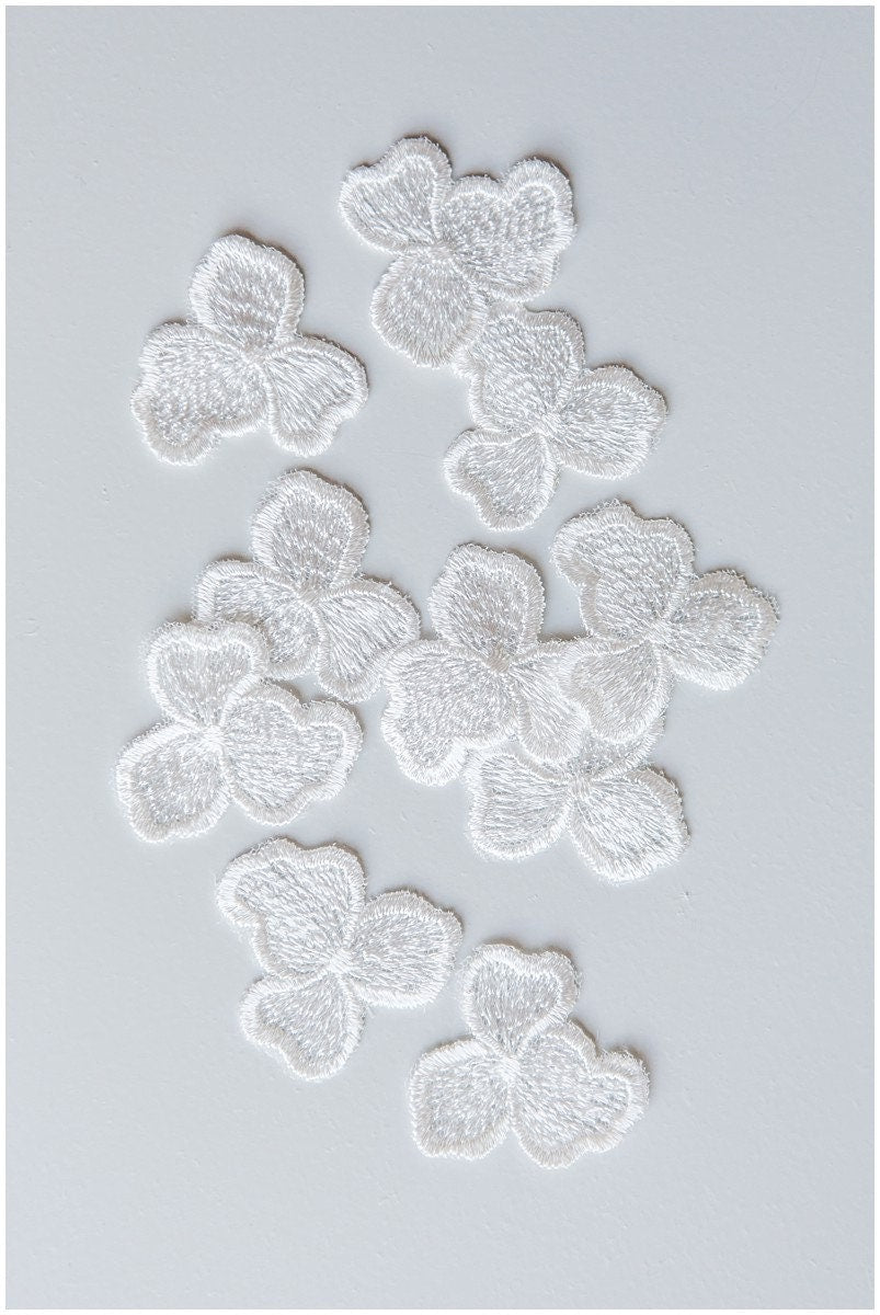 10pcs 3D lace flowers for sewing/ 3D flower applique/ wedding dress lace appliques// A17-114