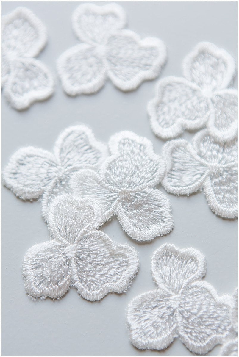 10pcs 3D lace flowers for sewing/ 3D flower applique/ wedding dress lace appliques// A17-114