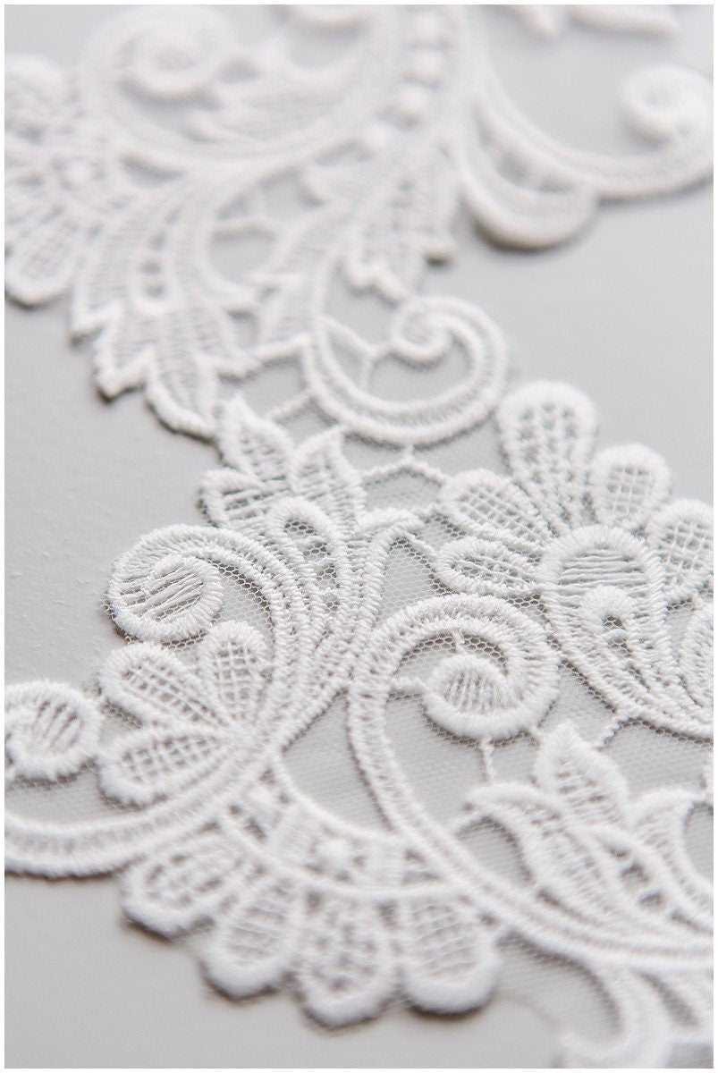 Flower applique, lace flower, wedding dress lace, lace embroidery, lace patch for wedding dresses, wedding dress lace applique// A17-128