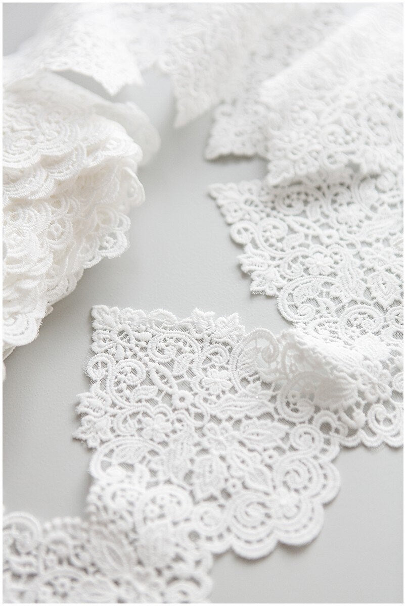 Milk silk embroidered lace trim/ elegant bridal lace trim/ off-white lace trim/ guipure look lace/ wedding dress lace trim// T17-057