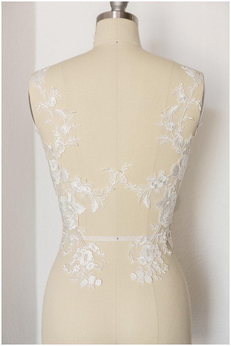 Flower applique, lace flower applique, wedding dress applique, lace flower// A17-149