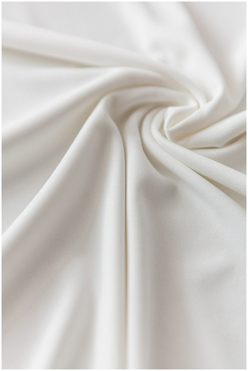 Off-White - High quality stretch lining fabric/ super soft stretch wedding dress fabric// F18-005